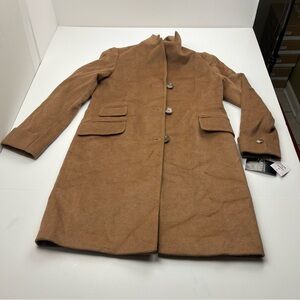 Lauren Ralph Lauren Single Breasted Reefer Coat SZ 4 LR2523 New Vicuna NEW *FLAW
